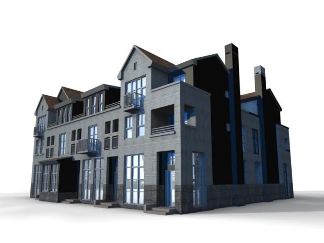 villa 056 3D Model .c4d .max .obj .3ds .fbx .stl .blend 