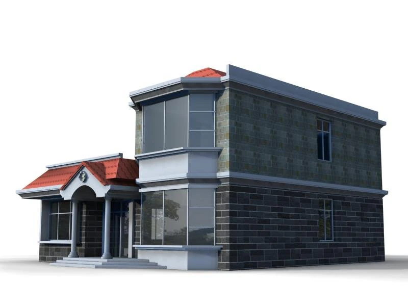 villa 057 3D Model .c4d .max .obj .3ds .fbx .stl .blend 