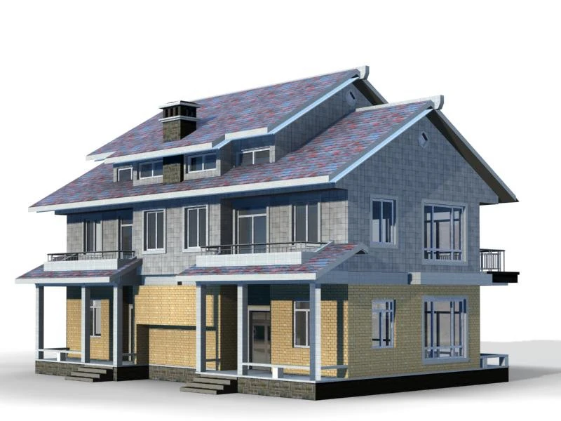 villa 058 3D Model .c4d .max .obj .3ds .fbx .stl .blend 