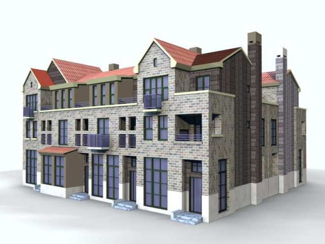 villa 061 3D Модель .c4d .max .obj .3ds .fbx .stl .blend 