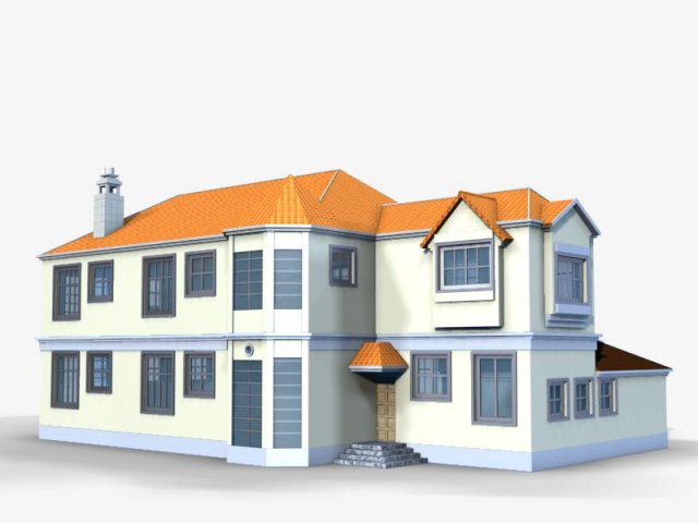 villa 065 3D 모델 .c4d .max .obj .3ds .fbx .stl .blend 
