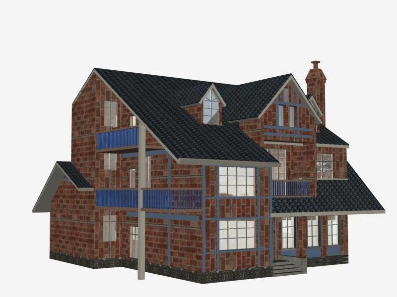 villa 073 3D Model .c4d .max .obj .3ds .fbx .stl .blend