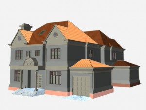villa 074 Modello 3D