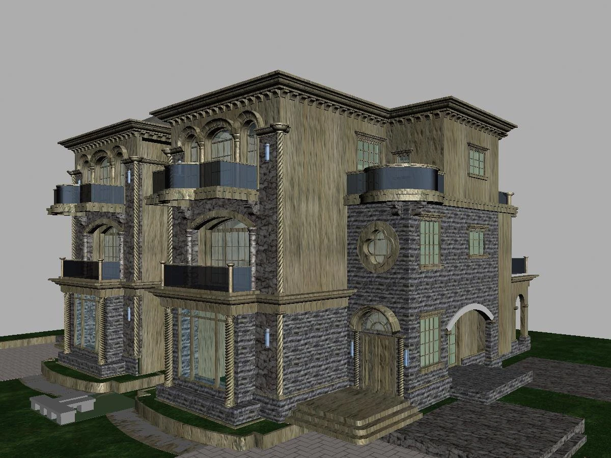 villa 079 3D Model .c4d .max .obj .3ds .fbx .stl .blend 