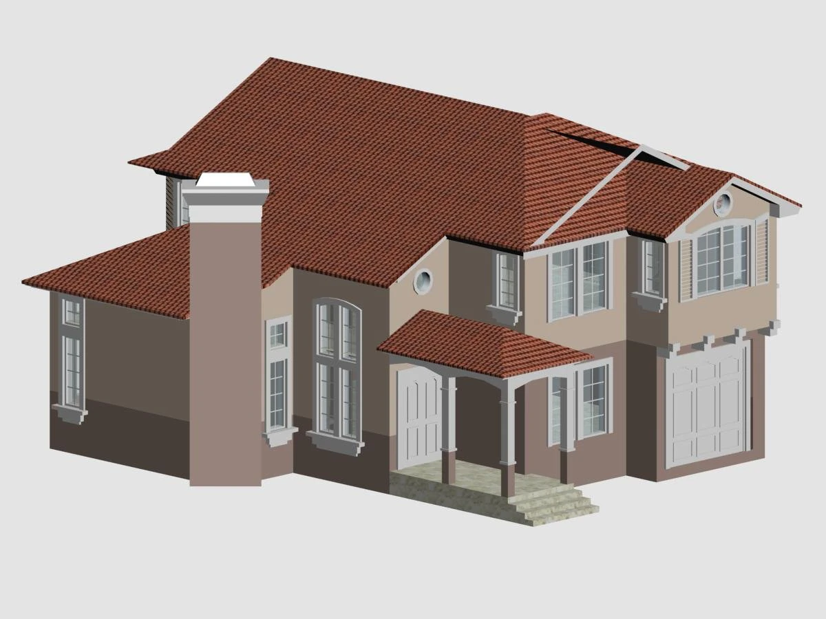 villa 081 3D Model .c4d .max .obj .3ds .fbx .stl .blend 