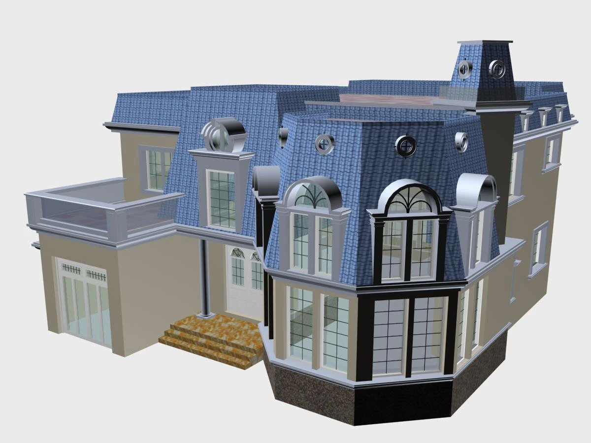 villa 086 3D Model .c4d .max .obj .3ds .fbx .stl .blend 