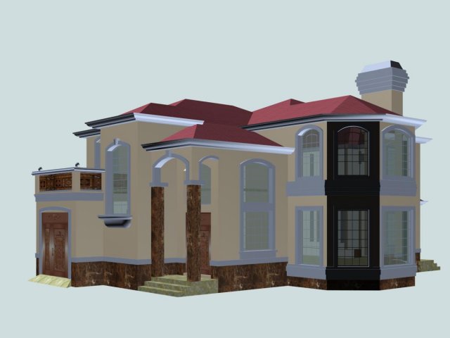 villa 091 Model 3D .c4d .max .obj .3ds .fbx .stl .blend 