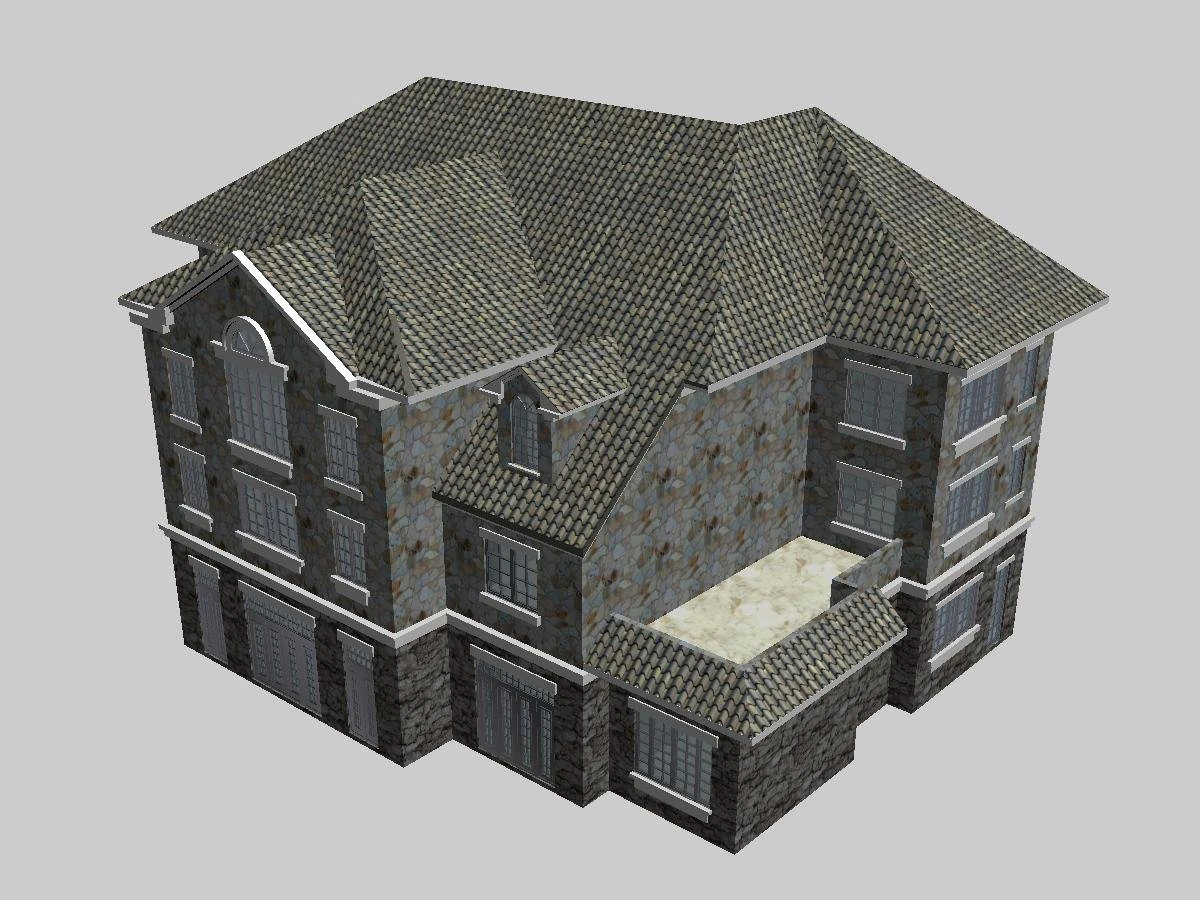 villa 097 3D Model .c4d .max .obj .3ds .fbx .stl .blend 