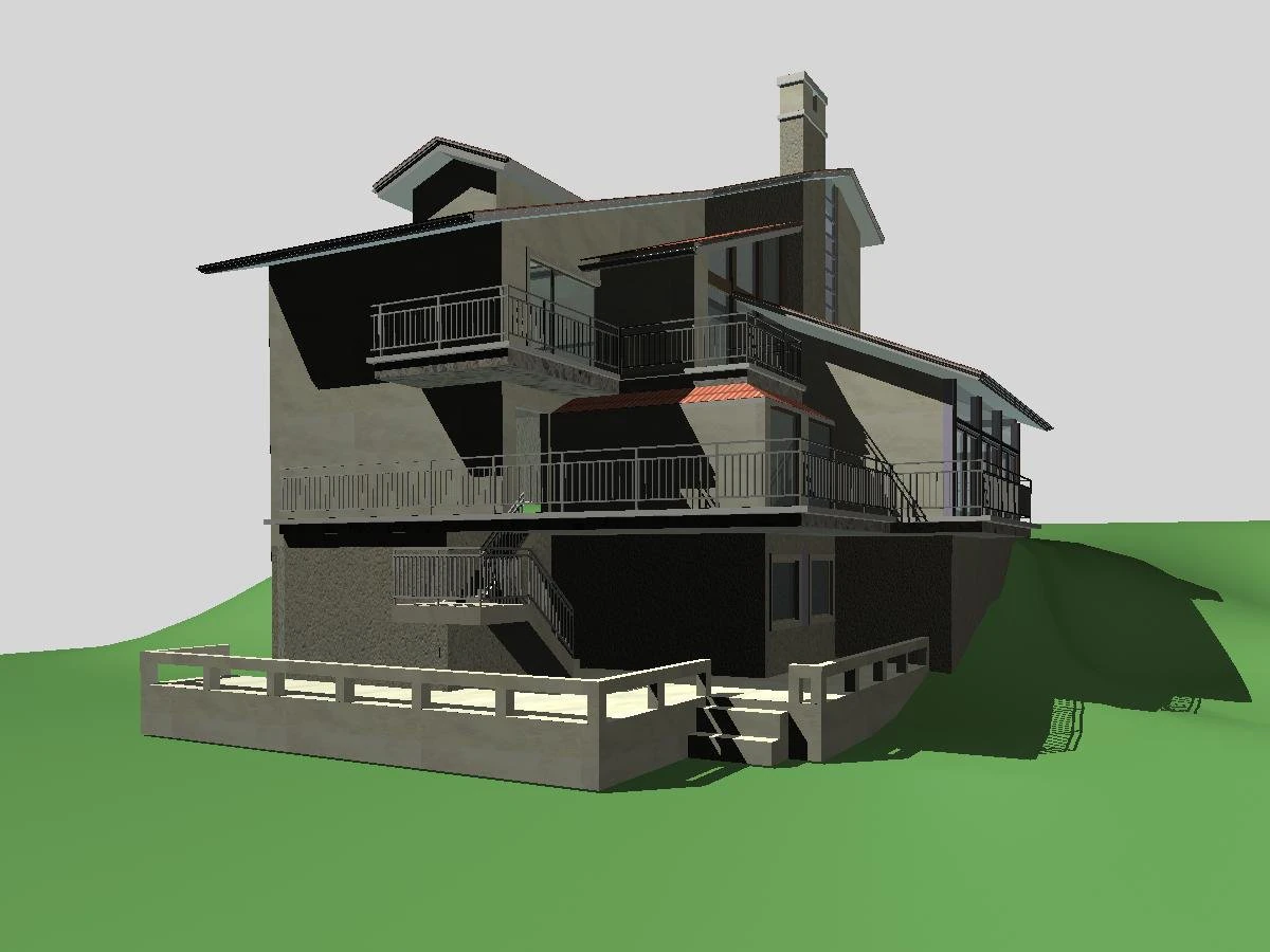 villa 105 3D Model .c4d .max .obj .3ds .fbx .stl .blend 