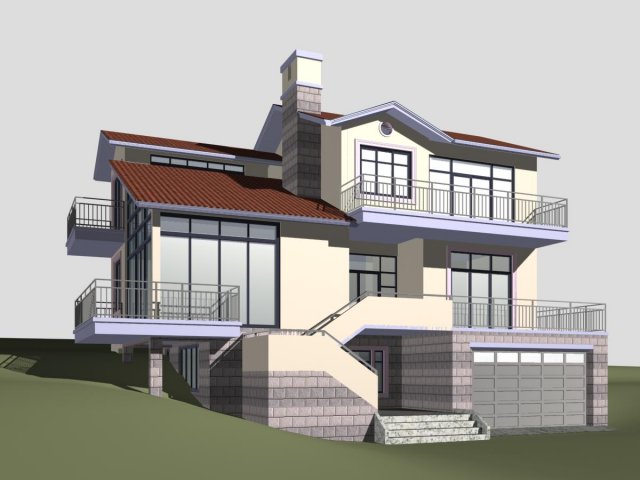 villa 110 Modèle 3D .c4d .max .obj .3ds .fbx .stl .blend 