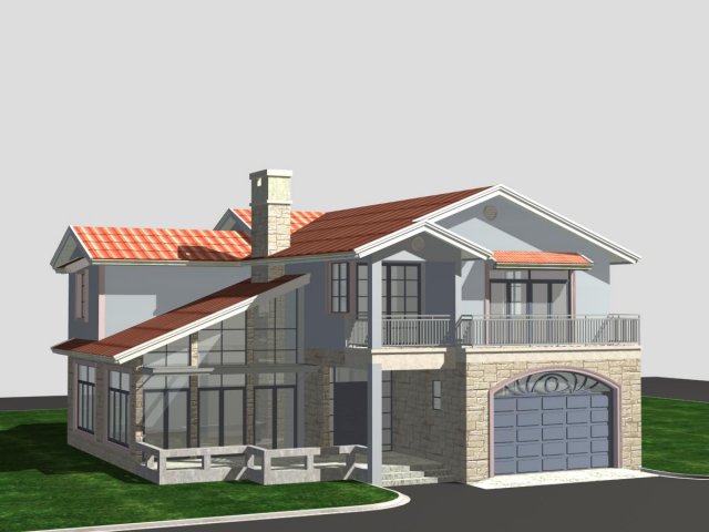 villa 111 3D Model .c4d .max .obj .3ds .fbx .stl .blend 