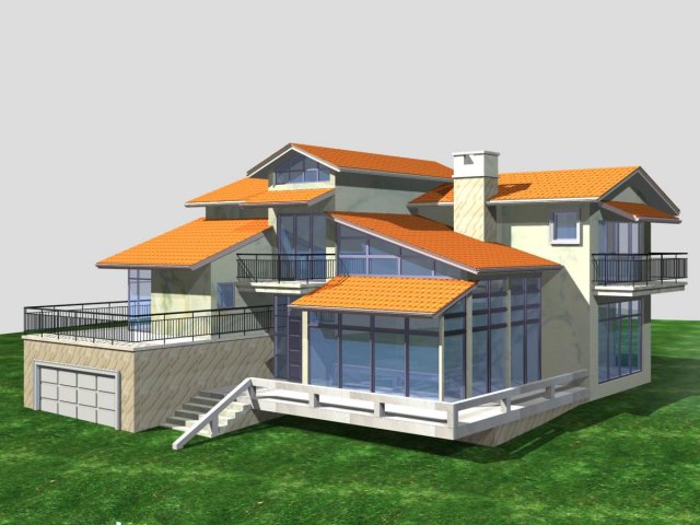 villa 115 3Dモデル .c4d .max .obj .3ds .fbx .stl .blend 