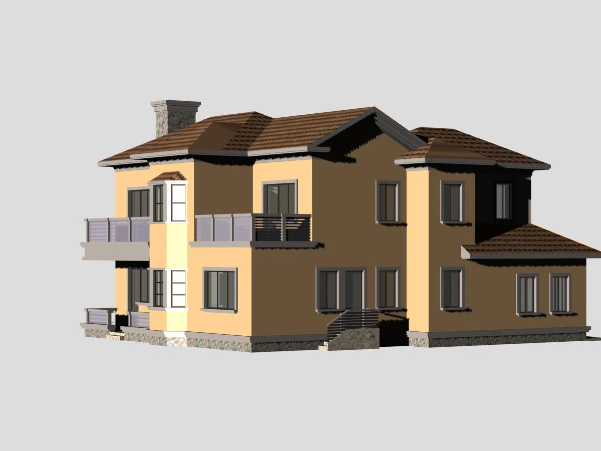 villa 119 3D Model .c4d .max .obj .3ds .fbx .stl .blend 