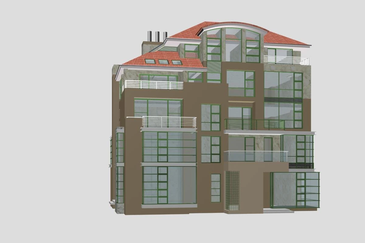 villa 129 3D Model .c4d .max .obj .3ds .fbx .stl .blend 