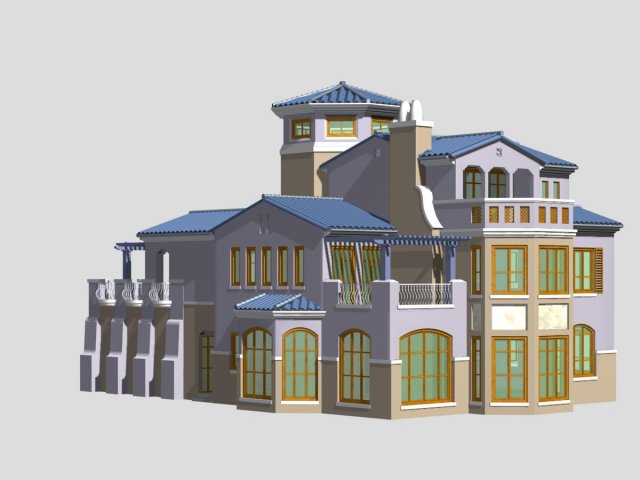 villa 131 3D Model .c4d .max .obj .3ds .fbx .stl .blend 