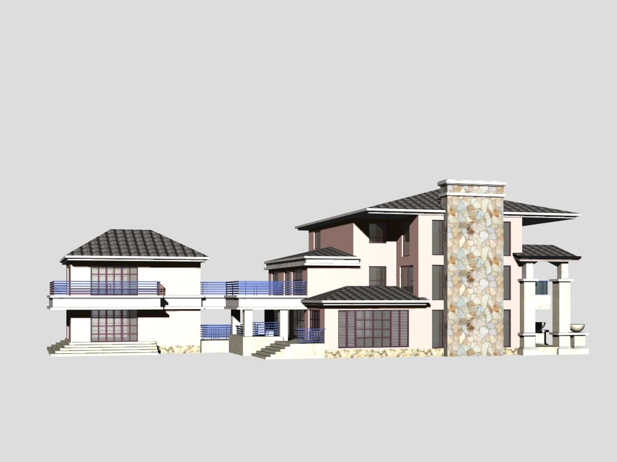 villa 137 3D Model .c4d .max .obj .3ds .fbx .stl .blend 