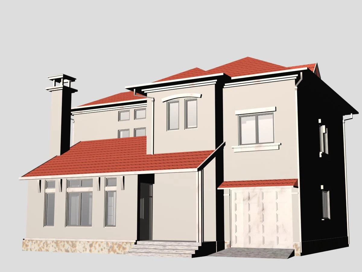 villa 141 3D Model .c4d .max .obj .3ds .fbx .stl .blend 