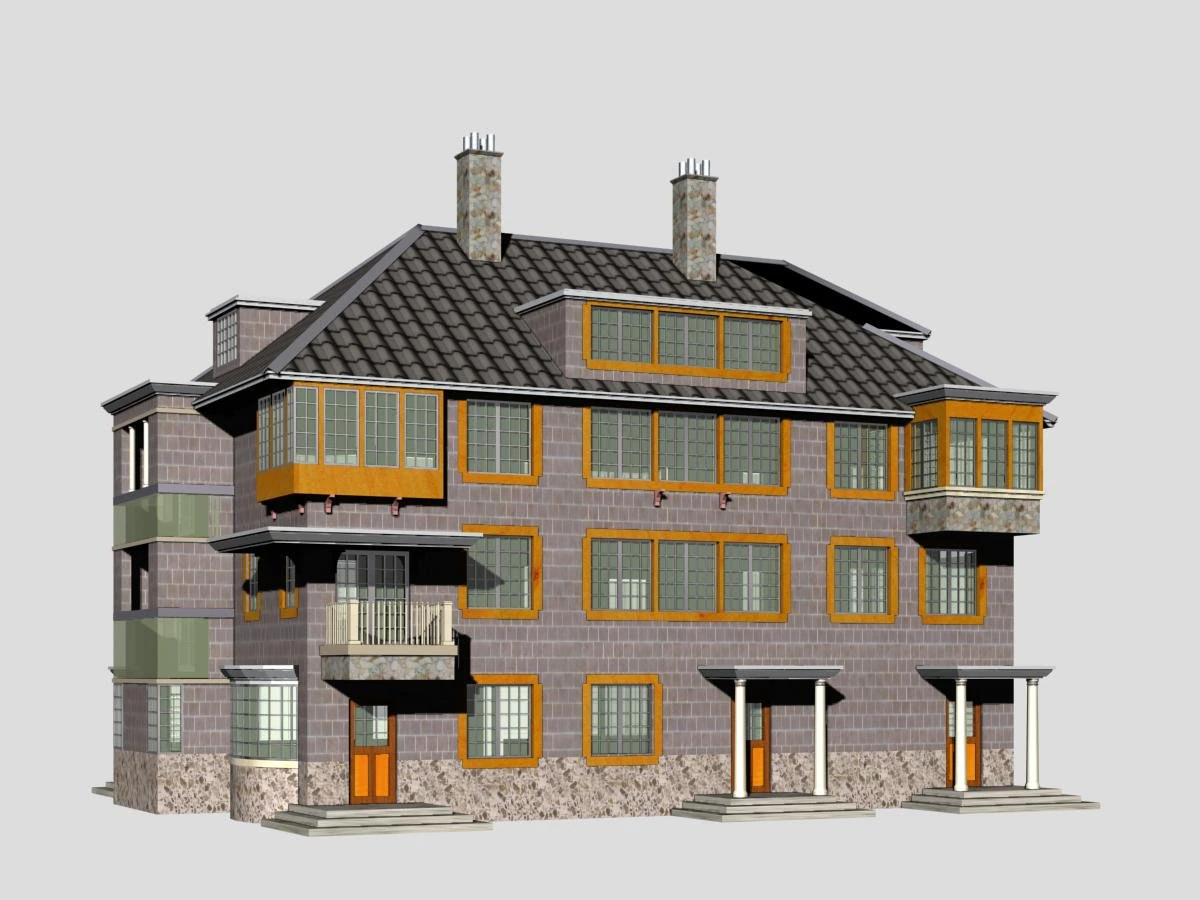 villa 143 3D Model .c4d .max .obj .3ds .fbx .stl .blend 