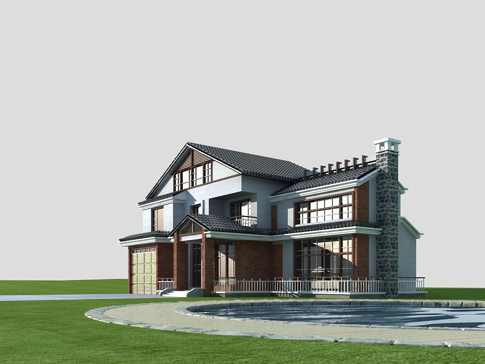 villa 144 3D Model .c4d .max .obj .3ds .fbx .stl .blend 