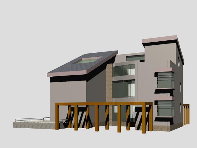 villa 146 3D 模型 .c4d .max .obj .3ds .fbx .stl .blend 