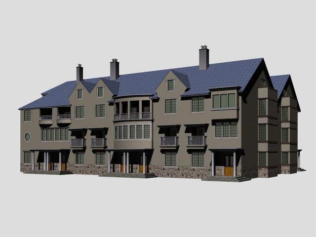 villa 148 3D Modell .c4d .max .obj .3ds .fbx .stl .blend 