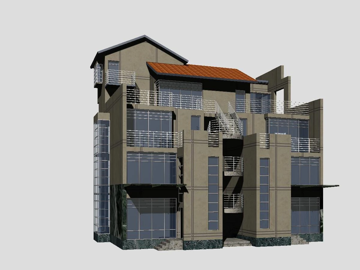 villa 149 3D Model .c4d .max .obj .3ds .fbx .stl .blend 