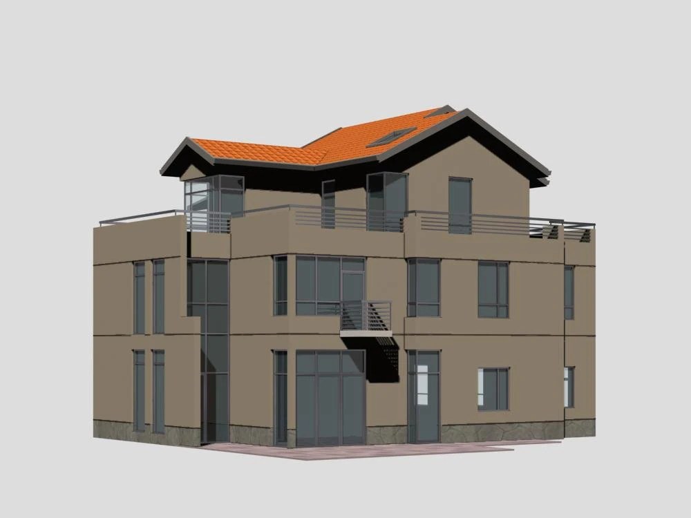 villa 150 3D Model .c4d .max .obj .3ds .fbx .stl .blend 