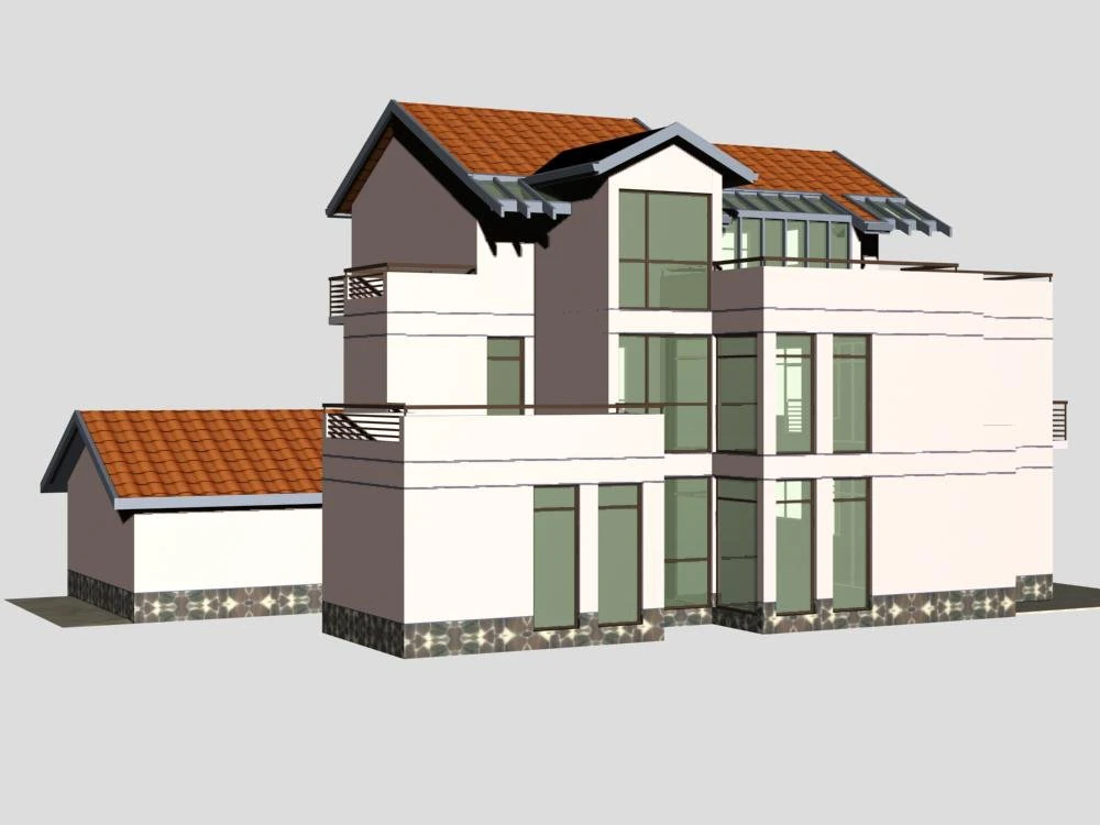 villa 153 3D Model .c4d .max .obj .3ds .fbx .stl .blend