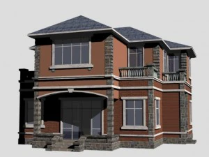 빌라 155 3D 모델