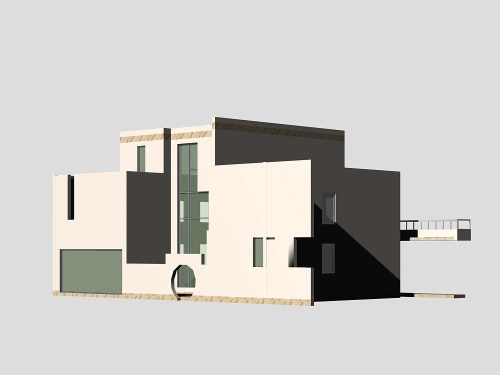 villa 163 3D Model .c4d .max .obj .3ds .fbx .stl .blend