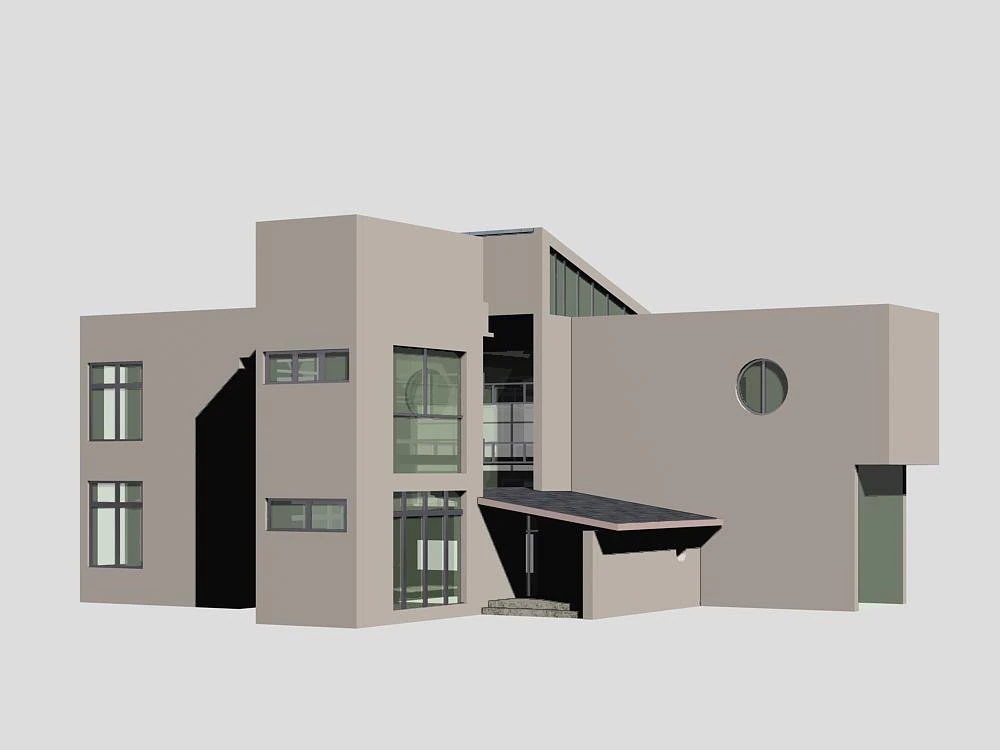 villa 164 3D Model .c4d .max .obj .3ds .fbx .stl .blend