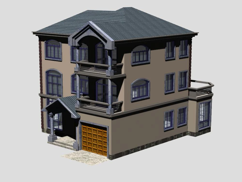 villa 165 3D Model .c4d .max .obj .3ds .fbx .stl .blend 