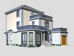 빌라 166 3D 모델