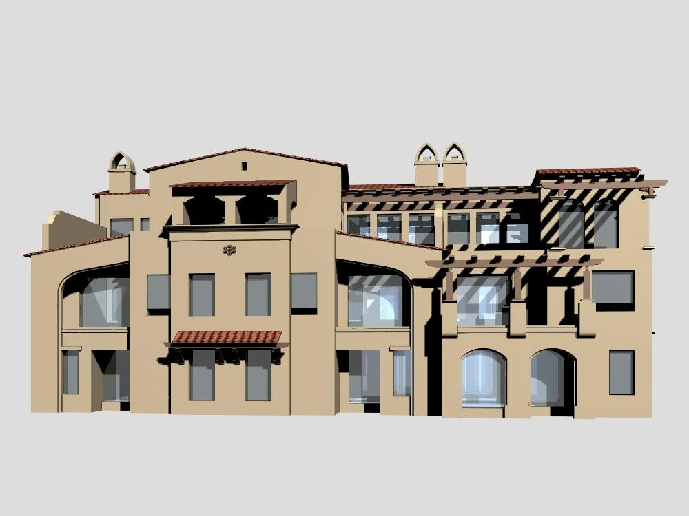 villa 172 3D Model .c4d .max .obj .3ds .fbx .stl .blend 