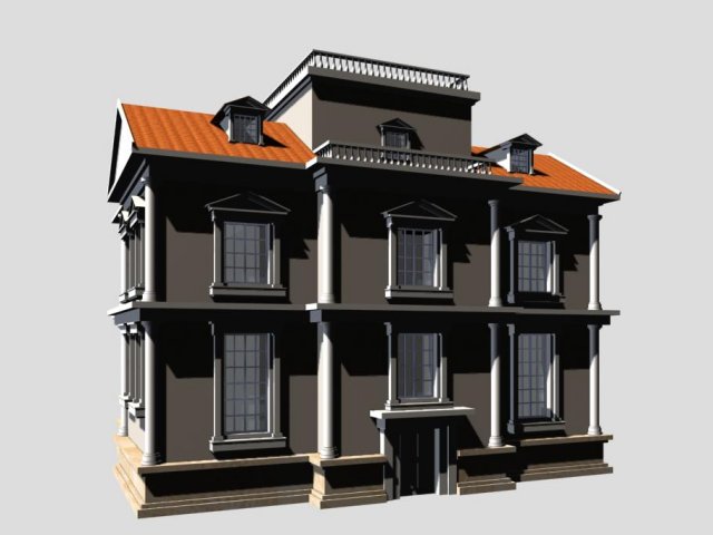 villa 174 3D 모델 .c4d .max .obj .3ds .fbx .stl .blend 