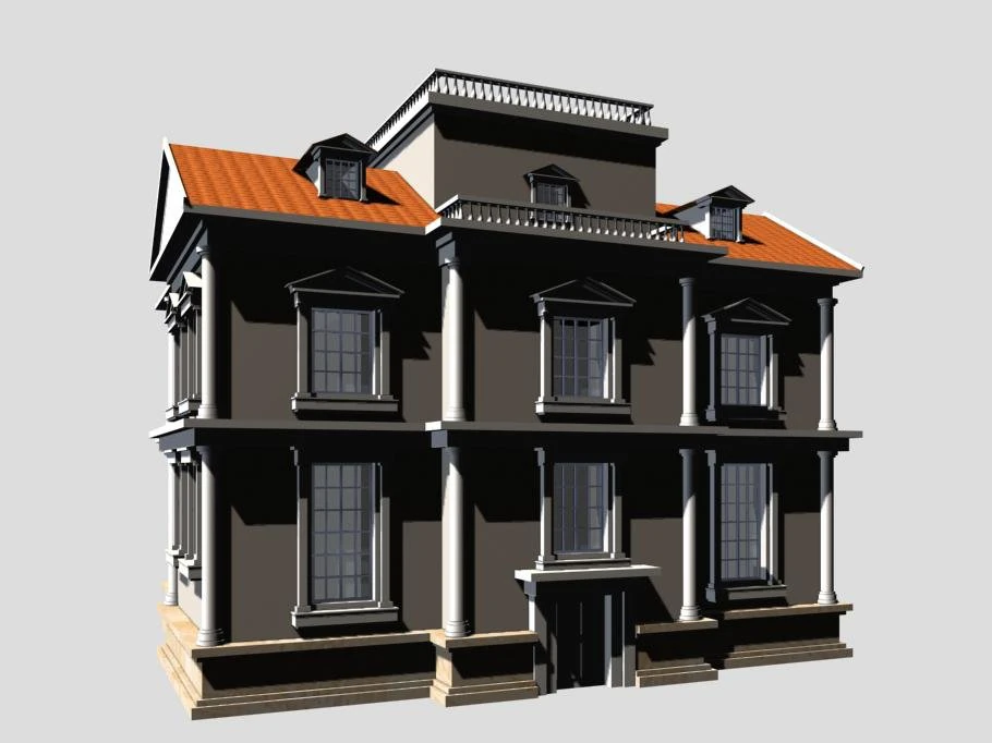 villa 174 3D Model .c4d .max .obj .3ds .fbx .stl .blend 