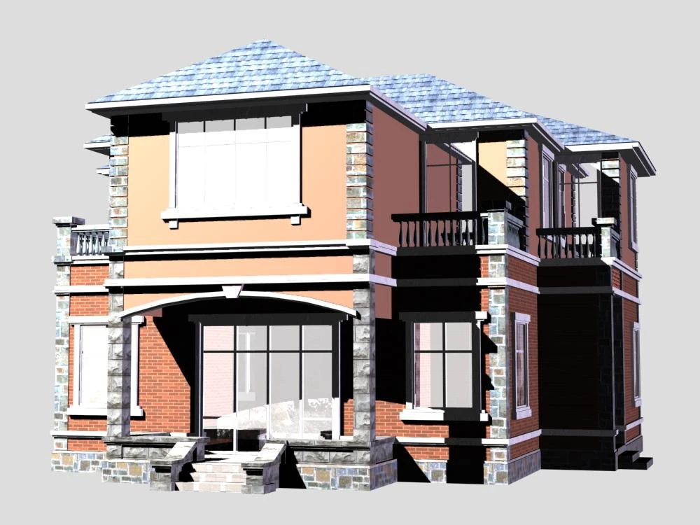 villa 175 3D Model .c4d .max .obj .3ds .fbx .stl .blend 