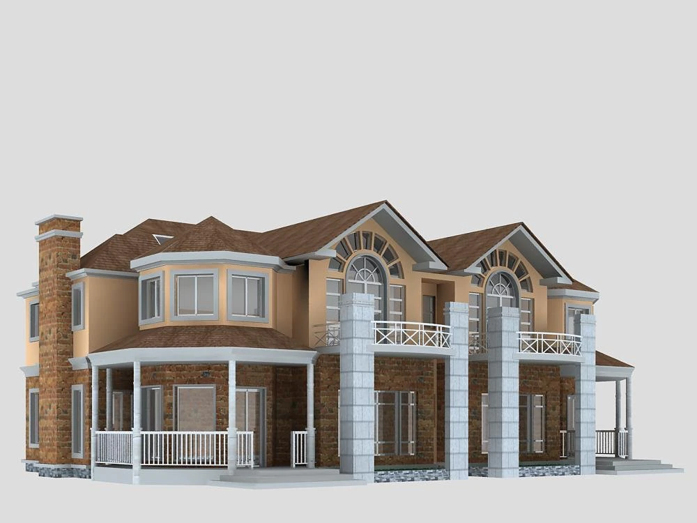 villa 176 3D Model .c4d .max .obj .3ds .fbx .stl .blend