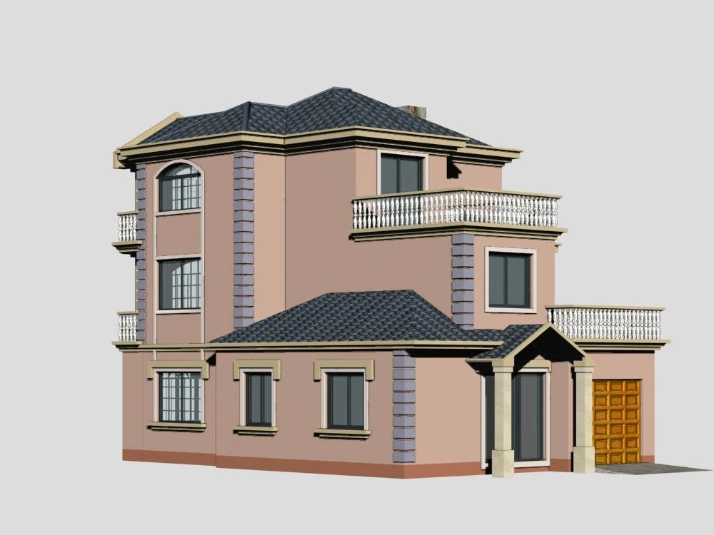 villa 187 3D Model .c4d .max .obj .3ds .fbx .stl .blend 