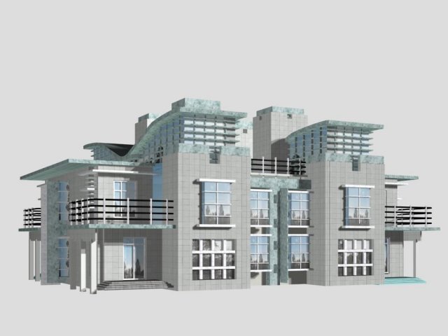 villa 189 3D 모델 .c4d .max .obj .3ds .fbx .stl .blend 