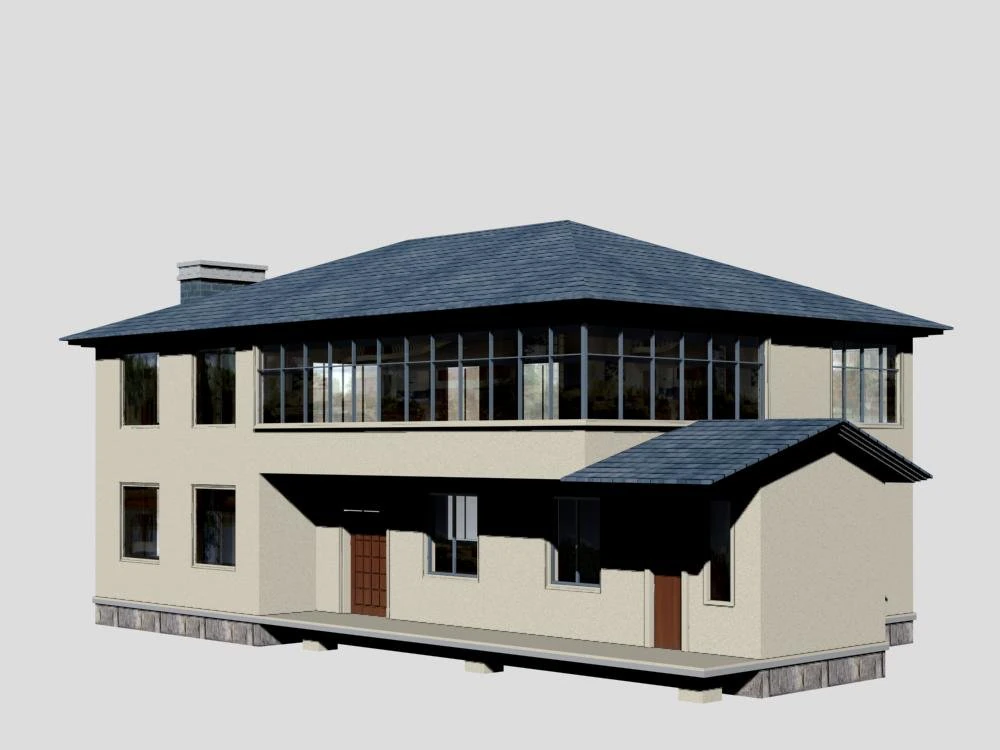 villa 196 3D Model .c4d .max .obj .3ds .fbx .stl .blend 