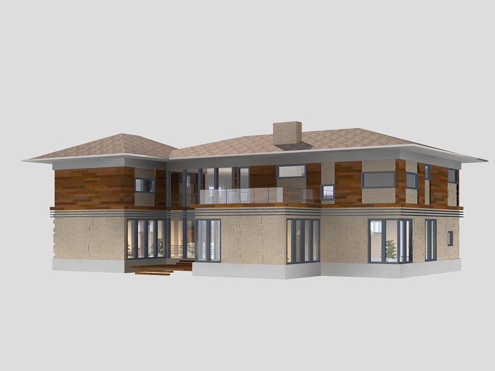 villa 197 3D Model .c4d .max .obj .3ds .fbx .stl .blend 