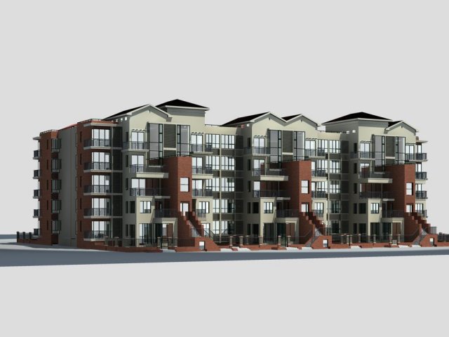 villa 214 3D Model .c4d .max .obj .3ds .fbx .stl .blend 