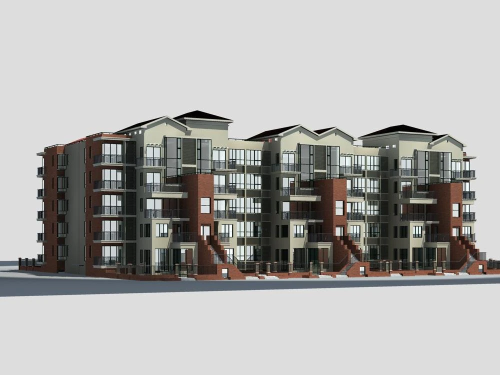 villa 214 3D Model .c4d .max .obj .3ds .fbx .stl .blend
