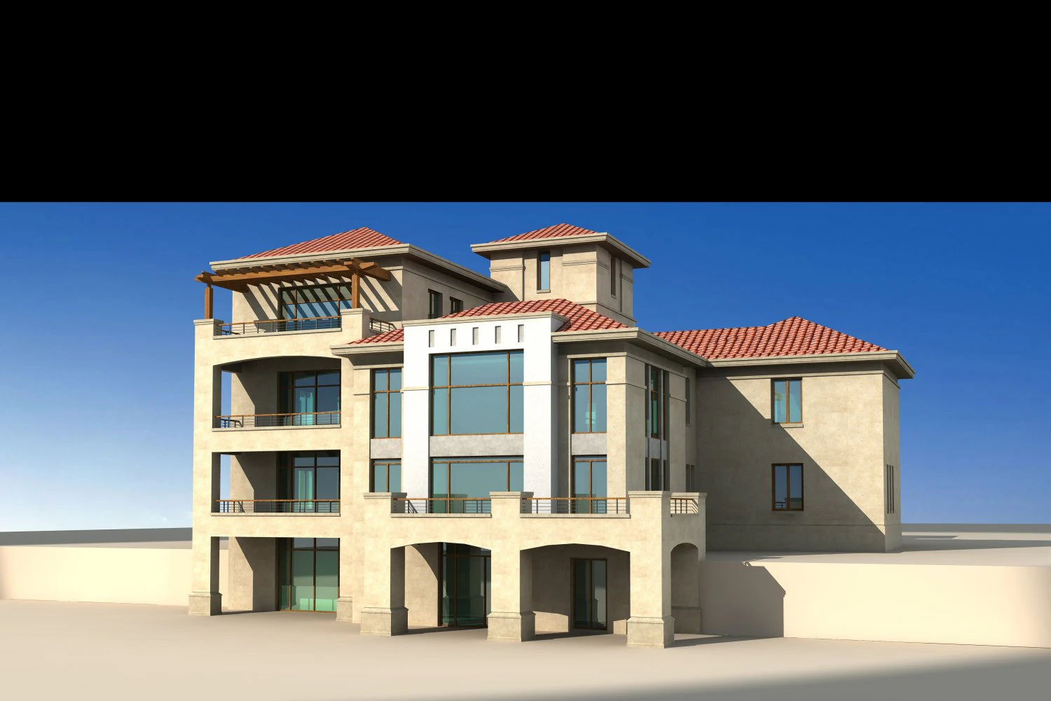 villa 215 3D Model .c4d .max .obj .3ds .fbx .stl .blend 