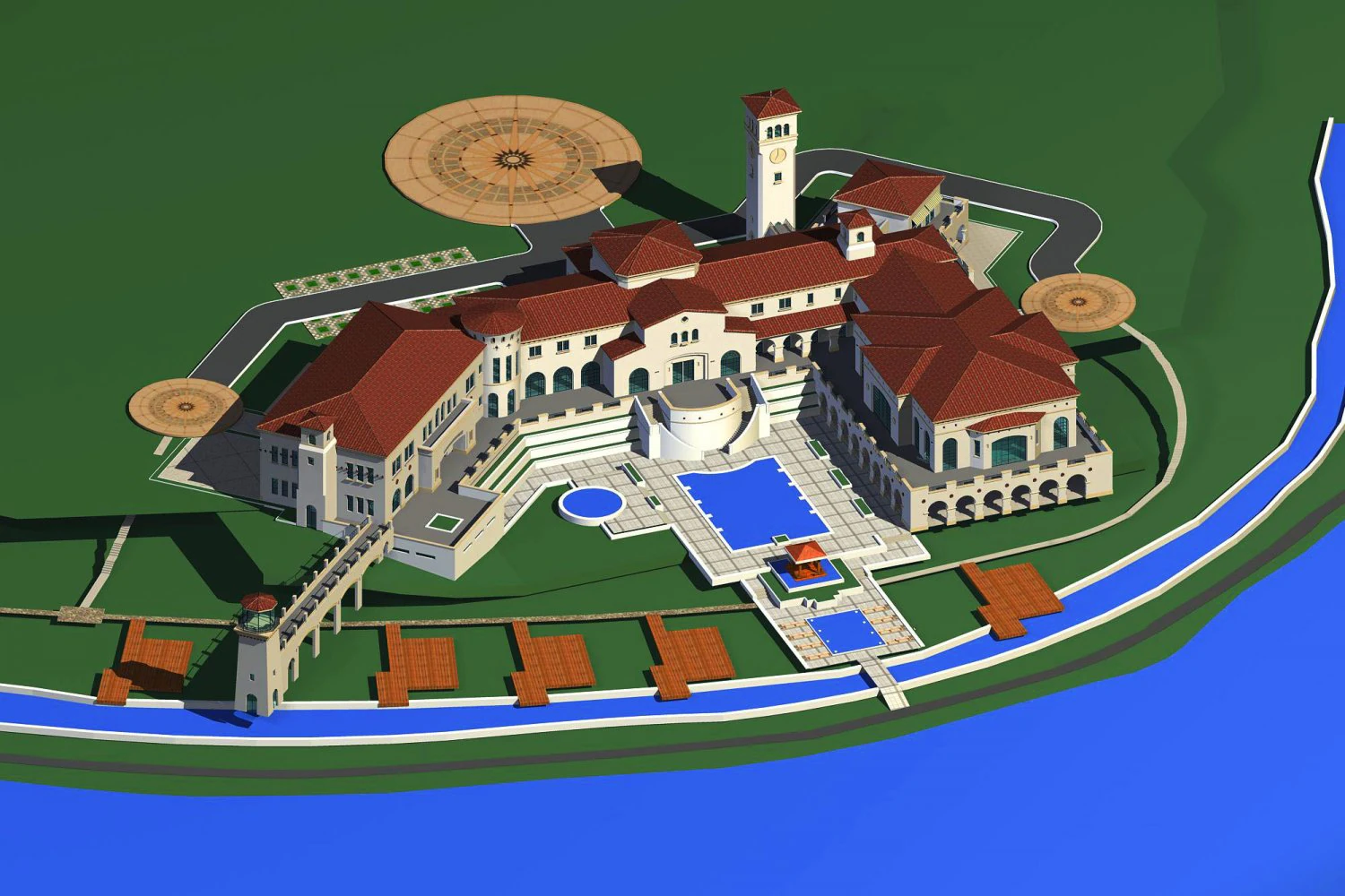 villa 218 3D Model .c4d .max .obj .3ds .fbx .stl .blend 