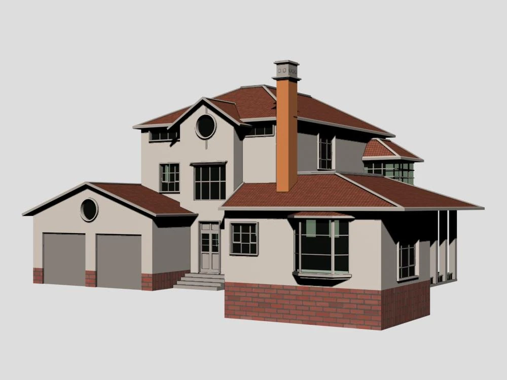 villa 219 3D Model .c4d .max .obj .3ds .fbx .stl .blend