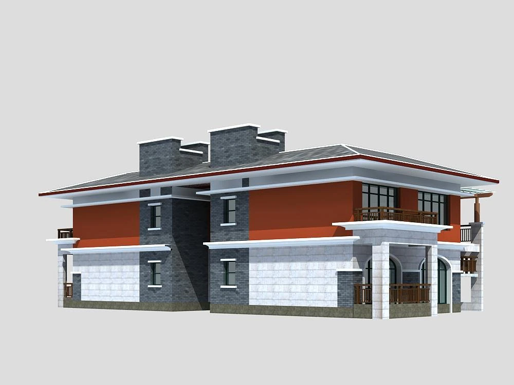 villa 223 3D Model .c4d .max .obj .3ds .fbx .stl .blend