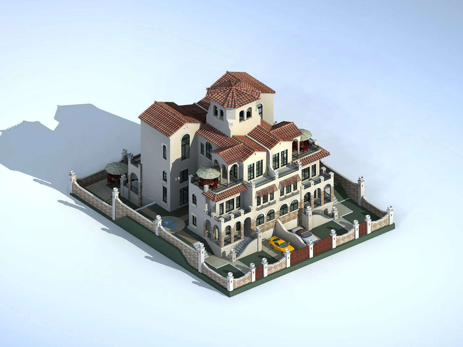 villa 236 3D Model .c4d .max .obj .3ds .fbx .stl .blend 