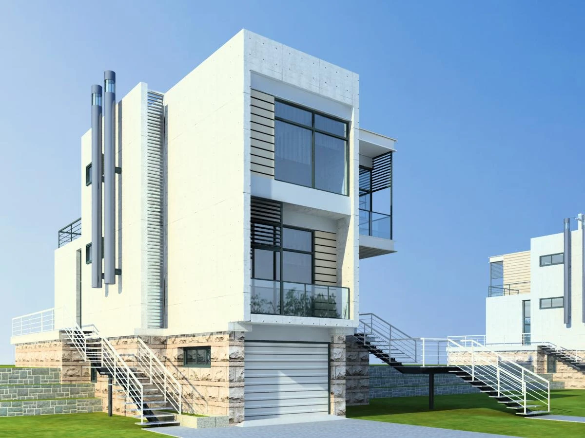 villa 248 3D Model .c4d .max .obj .3ds .fbx .stl .blend 